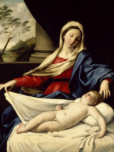 La Virgen, quien adora