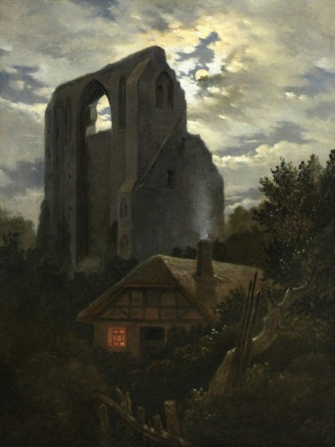 Ruin Eldena with cottage
