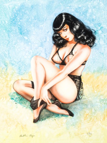 Bettie Page in Black