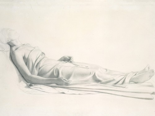 Drapery Study for the Figure of the Dying Mary Magdalen
