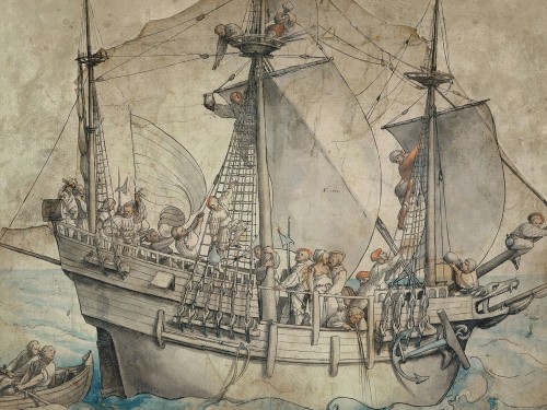 Ship with Revelling Sailors