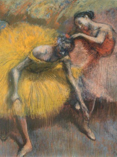 Deux danseuses jaunes et roses