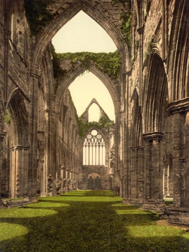 Abbey interior, looking W, Tintern, England