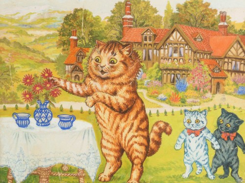 A tea party on the lawn