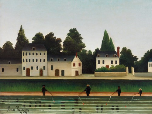 Landscape and Four Fisherman