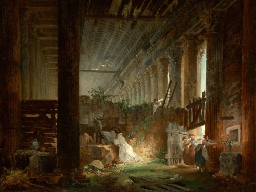 A Hermit Praying in the Ruins