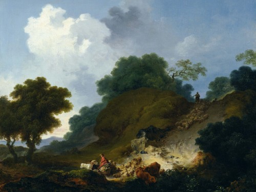 Landscape with Shepherds and Flock of Sheep