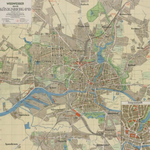 Карта Кёнигсберга 1940 года