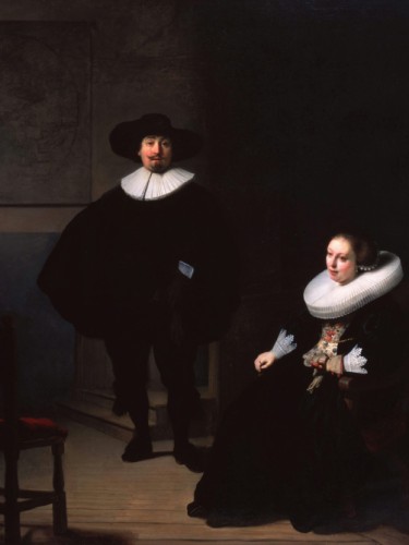 A Lady and Gentleman in Black