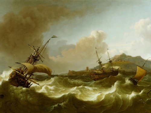 Ships on a stormy sea