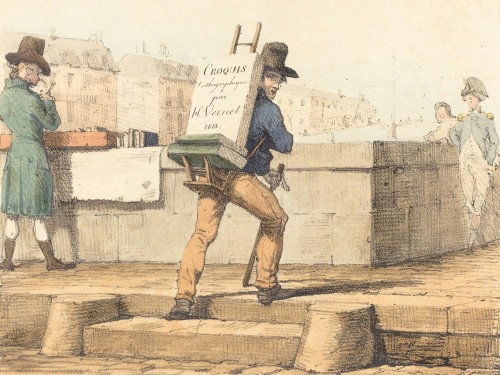 Artist Carrying Easel