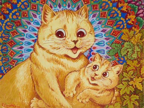 Mother with kitten