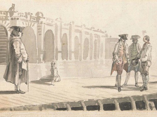 A Group of Men on Westminster Pier