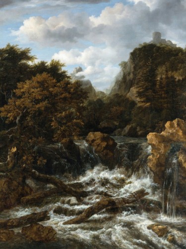 Norwegian Landscape with Waterfall