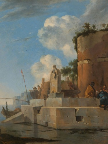 Ruine aan het water in Italie