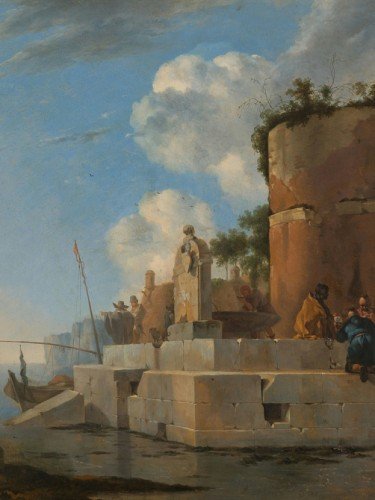 Ruine aan het water in Italie