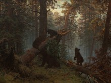 Картина Утро в сосновом лесу
