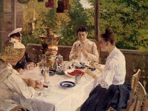 За чайным столом, 1888