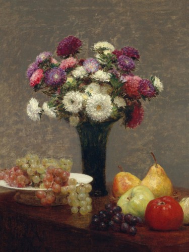 Asters and Fruit on a Table