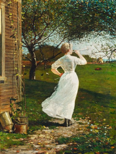 Blowing the Horn at Seaside, 1870