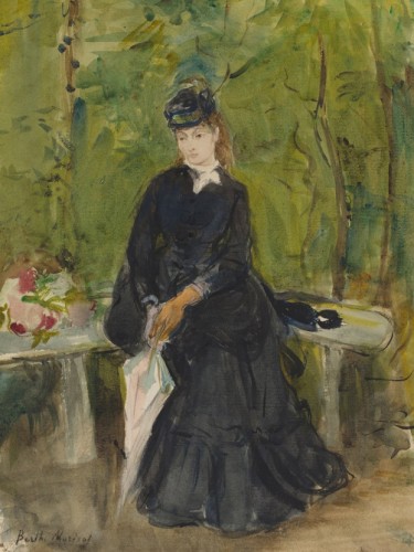 The Artist's Sister Edma Seated in a Park