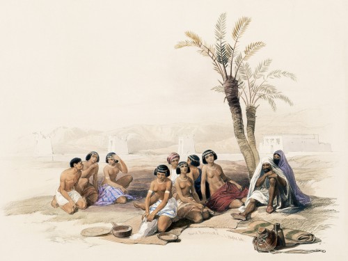 Abyssinian slaves resting at Korti Nubia