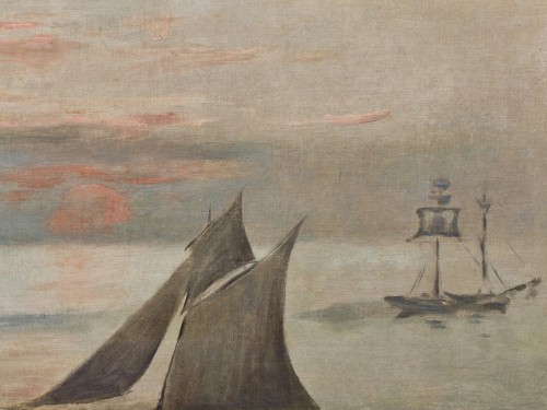 Boats at Sea, Sunset