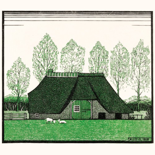 Farmhouse with thatched roof