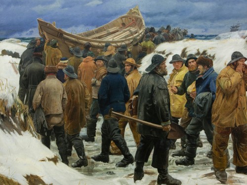 The Lifeboat is Taken through the Dunes