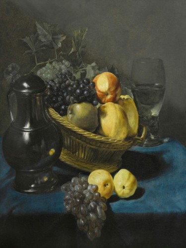 Still life with a basket of fruit