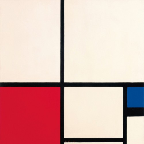 Composition in Colours Composition No. I with Red and Blue