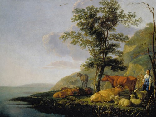 Cattle near a River
