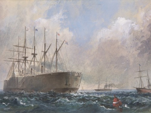 Telegraph Cable Fleet at Sea