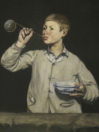 Boy Blowing Bubbles