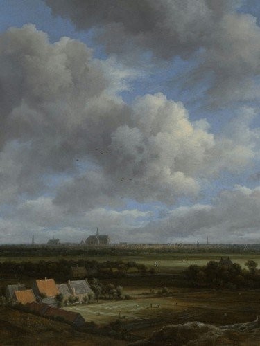 Gezicht op Haarlem uit het noordwesten