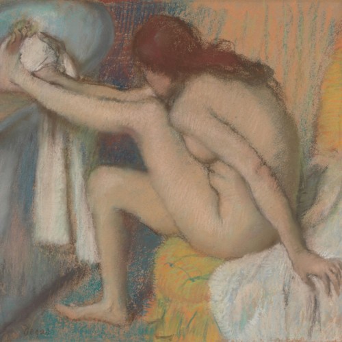 Woman Drying Her Foot
