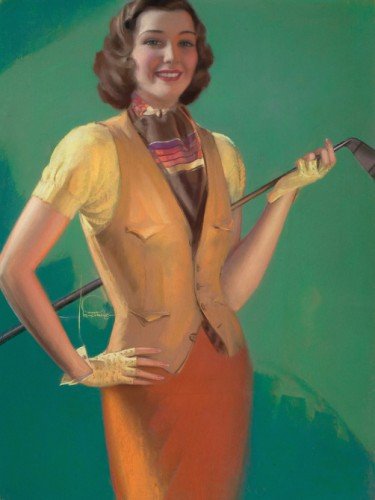 Golf Beauty, Old Gold cigarette advertisement
