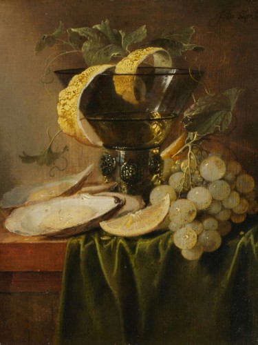 Still Life with a Glass and Oysters
