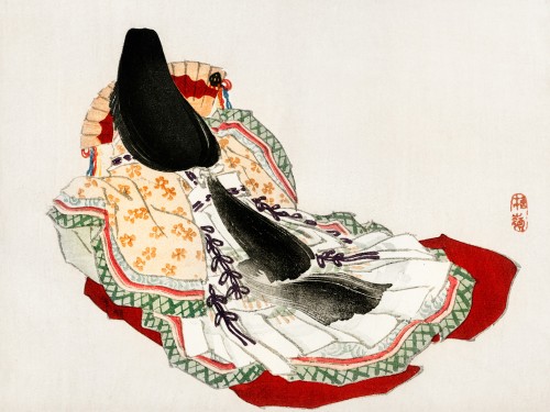 A lady in a kimono