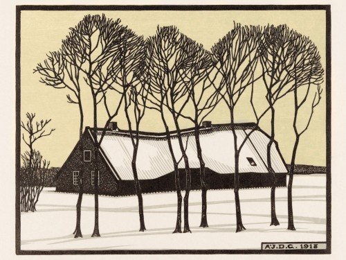 Farm in the snow