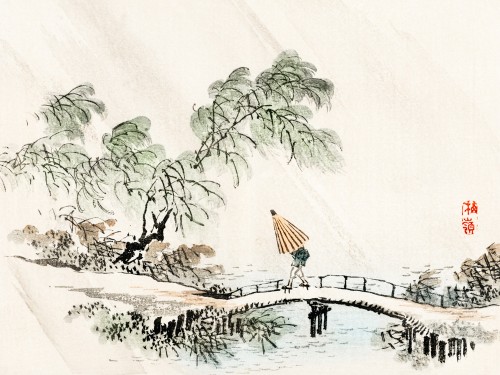 A man crossing the bridge