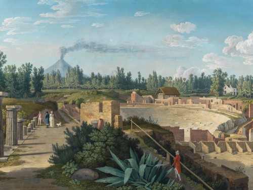 Blick auf das groe Theater von Pompeji