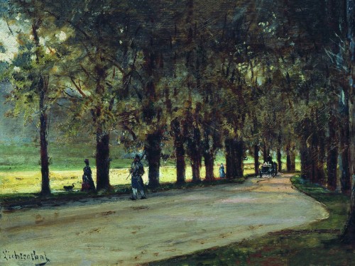 Аллея в парке. Лихтенштейн, 1889