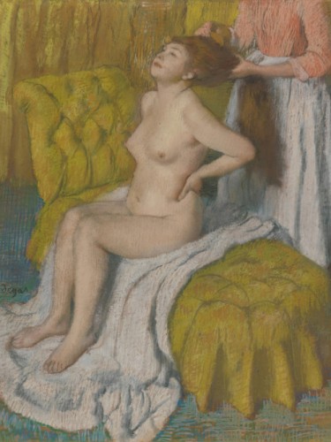 Woman Having Her Hair Combed