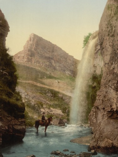 The waterfall Orjechowoi Balkje, Kisslowodzk, Russia