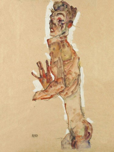 Self-Portrait with Splayed Fingers
