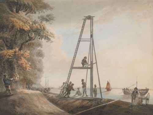 Pile Driving on the Banks of the Thames
