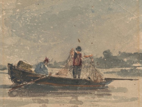 Fishermen Drawing a Net
