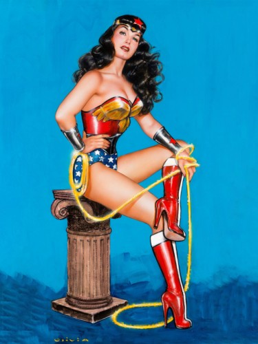 Bettie Page as Wonder Woman