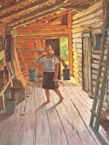 Утро в деревне. Хозяйка. Казань, 1920